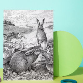 Konijnen Feestdagen Kaart