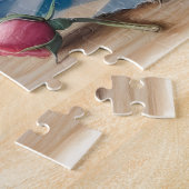 Konijnen genesteld tussen cottagerozen legpuzzel (Zijkant)