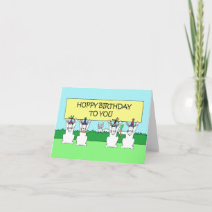 Konijnen Hoppy Birthday voor jou Kaart