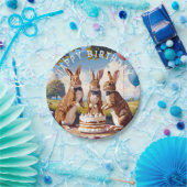 Konijnen in boog Stropdassen verjaardagsfeestje Papieren Bordje (Feest)