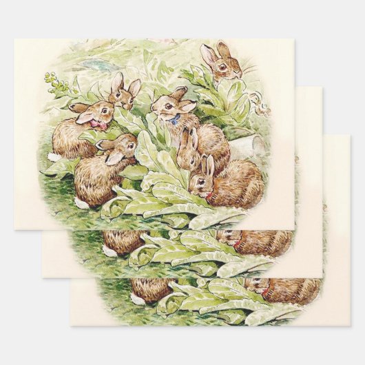 Konijnen in de slaPatch door Beatrix Potter Inpakpapier Vel (Set)
