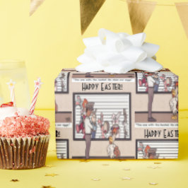 Konijnen in een lijnenpakpapier cadeaupapier