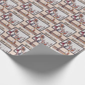 Konijnen in een lijnenpakpapier cadeaupapier (Hoek)