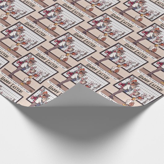 Konijnen in een lijnenpakpapier cadeaupapier (Hoek)