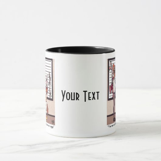 Konijnen in een Lineup Combo Mok (Midden)