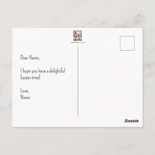 Konijnen in een Lineup Post Kaart (Achterkant)