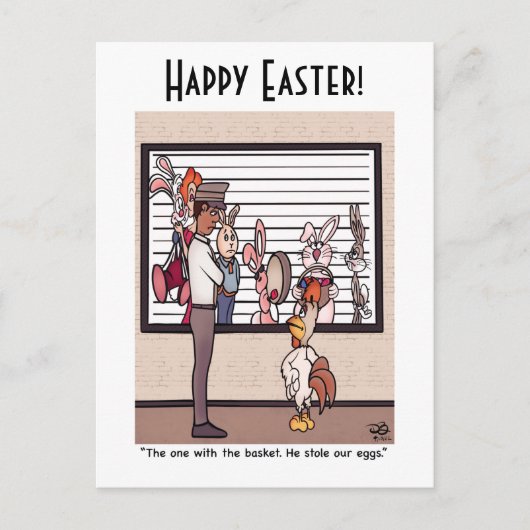 Konijnen in een Lineup Post Kaart (Voorkant)