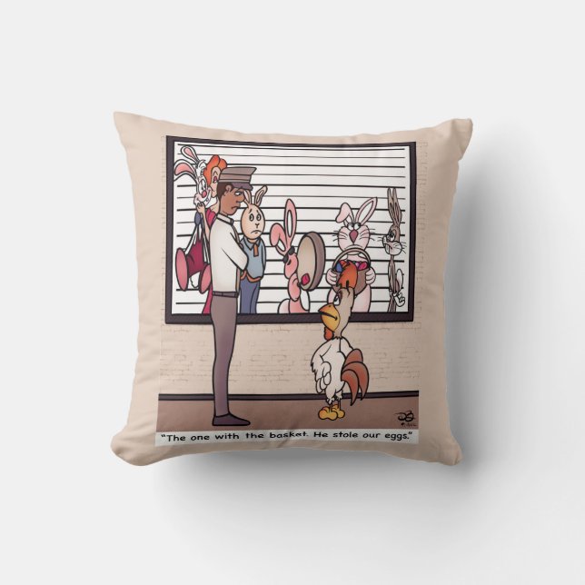 Konijnen in een Lineup-Sierkussen Kussen (Voorkant)