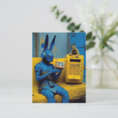 Konijnen in een verlaten fabrieksBriefkaart Briefkaart (Staand voorkant)