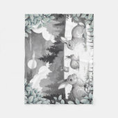 Konijnen in Forest Clearing Fleece Deken (Voorkant)