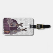 Konijnen in Paars.png Bagagelabel (Voorkant horizontaal)