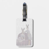 Konijnen in Paars.png Bagagelabel (Achterkant verticaal)