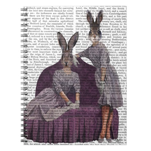 Konijnen in Paars.png Notitieboek (Voorkant)