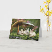 Konijnen in Wonderland (Konijnen & paddenstoelen k Kaart (Gele Bloem)