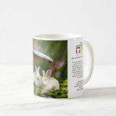 Konijnen in Wonderland (mok van konijnen en padden Koffiemok (Voorkant rechts)