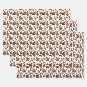 Konijnen Inpakpapier voor Pasen  Vel