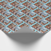 Konijnen Kerst Inpakpapier (Hoek)