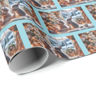 Konijnen Kerst Inpakpapier