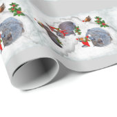 Konijnen Kerstfeest Inpakpapier (Rol Hoek)