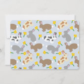 Konijnen Kids Verjaardagsfeestje of Pasen Lichtbla Kaart (Achterkant)