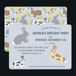 Konijnen Kids Verjaardagsfeestje of Pasen Lichtbla Kaart<br><div class="desc">Gooi het perfecte feestje voor fans van konijnen en eigenaren van konijnenhuisdieren met deze leuke feestuitnodigingen die ook perfect zijn voor feesten met het Paasthema. Ze hebben een lichtblauwe achtergrond en illustraties van schattige konijnen. De achterkant heeft een coördinerend patroon van konijnen en bloemen.</div>