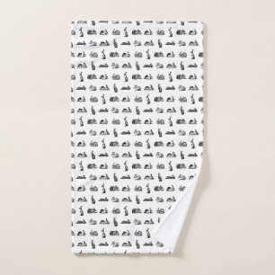  konijnen Klassieke Bunnies CUSTOM BG COLOR Handdoek