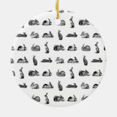  konijnen Klassieke Bunnies CUSTOM BG COLOR Keramisch Ornament (Achterkant)