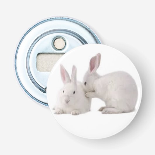Konijnen Knop Flesopener Button Flesopener (Voorkant)
