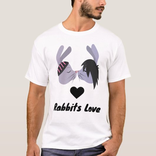 konijnen Love T-shirt (Voorkant)