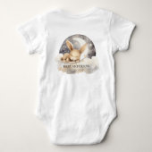 Konijnen maan lucht beige schattig romper (Achterkant)