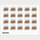 Konijnen, Nederland. Vierkante Sticker (Vel)