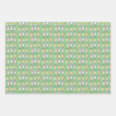 Konijnen ontwerp overal patroon inpakpapier vel (Voorkant 2)