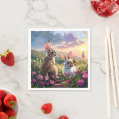 Konijnen op een rustige avond servet (Insitu)