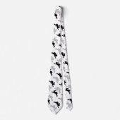 konijnen op wit springen stropdas (Voorkant)