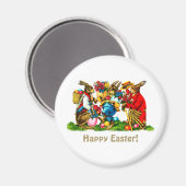  konijnen paascadeau magneet (Voorkant / Achterkant)