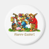  konijnen paascadeau magneet (Voorkant)