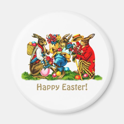  konijnen paascadeau magneet (Voorkant)