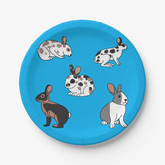 Konijnen Papieren Bordje (Voorkant)