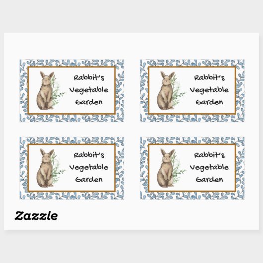 Konijnen Plantaardige Tuin Stickers (Vel)