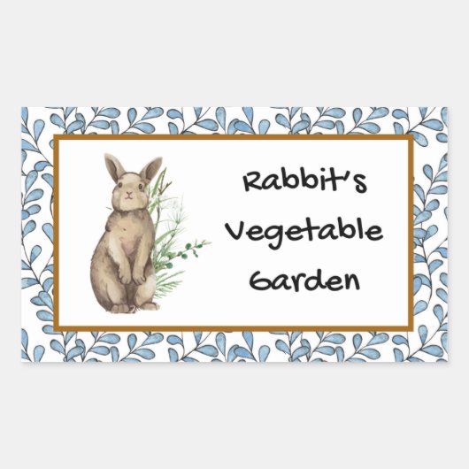 Konijnen Plantaardige Tuin Stickers (Voorkant)