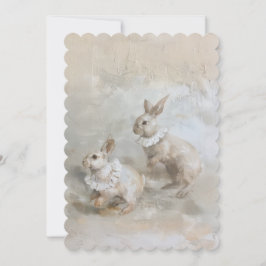 Konijnen - Plat uitnodigingsformaat: 12,7 cm x 17, Kaart