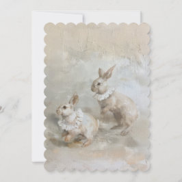 Konijnen - Plat uitnodigingsformaat: 12,7 cm x 17, Kaart