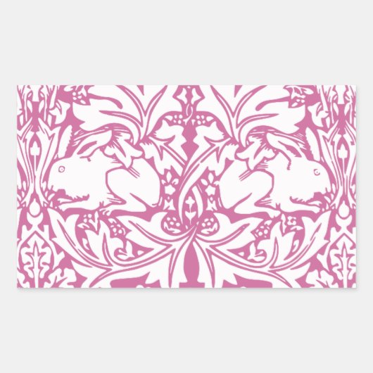  konijnen rechthoekige sticker (Voorkant)