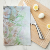 Konijnen Schattige Konijn Aquarel Floral Bunny Theedoek (Quarter Fold)