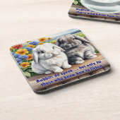 Konijnen Spreken Lop Eared Bunny Set 6 Bier Onderzetter (Linkerzijde)