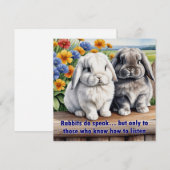 Konijnen spreken luipaard konijn (Voorkant / Achterkant)