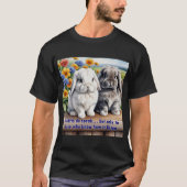 Konijnen spreken luipaard konijn t-shirt (Voorkant)
