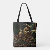 Konijnen Tandem Fietsrace Tote Bag (Achterkant)