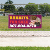 Konijnen te koop Outdoor aangepaste banner (Insitu)