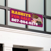 Konijnen te koop Outdoor aangepaste banner (Buitenkant Gebouw)